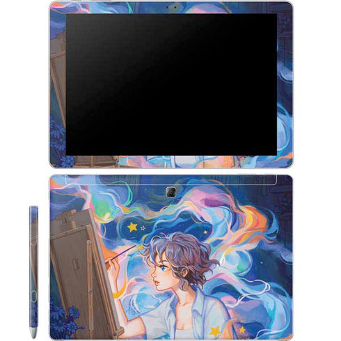 Rainbow Anime Artist Painter by Ivy Dolamore Galaxy Book 12in Skin